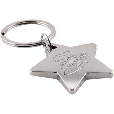 Picture of STAR SHAPE KEYRING in Silver