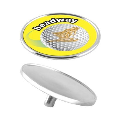 Picture of SILVER CHROME GOLF BALL MARKER with Spike in Silver