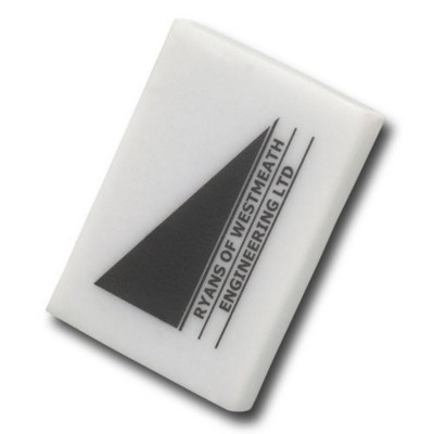 Picture of COLOURFUL RECTANGULAR ERASER in White