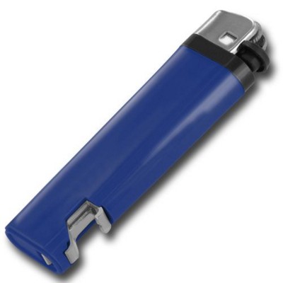 Picture of DISPOSABLE FLINT LIGHTER with Integral Bottle Opener in Blue