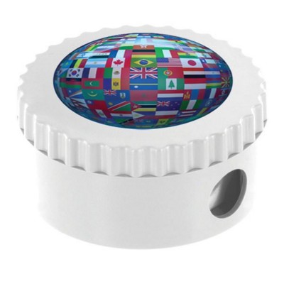 Picture of ROUND PENCIL SHARPENER in White
