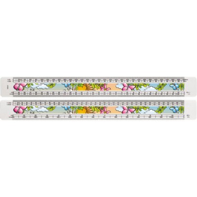 Picture of 300MM ARCHITECT SCALE RULER in White