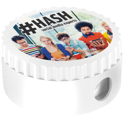 Picture of ROUND PENCIL SHARPENER in White