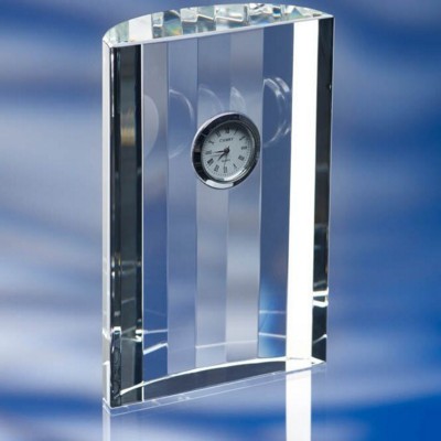 Picture of GLASS CRESCENT CLOCK.