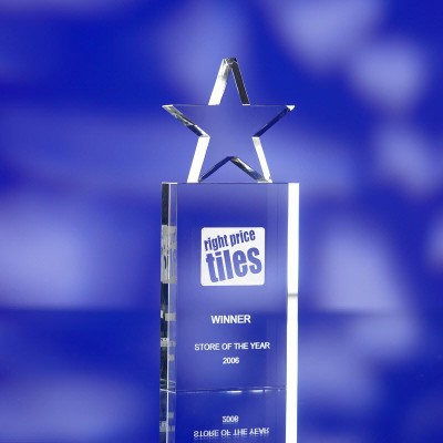 Picture of TOP STAR GLASS AWARD TROPHY
