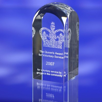 Picture of TOWER GLASS AWARD TROPHY.