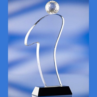 Picture of SILHOUETTE GOLF GLASS AWARD TROPHY.