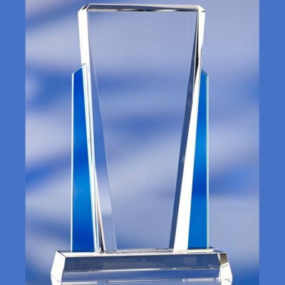 Picture of BLUE SIDES GLASS AWARD TROPHY.