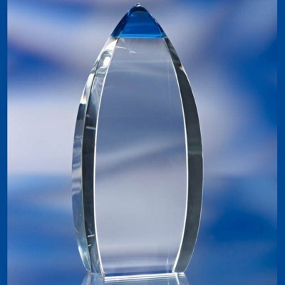 Picture of BLUE TIP GLASS AWARD TROPHY.