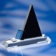 Picture of BLACK, BLUE & CLEAR TRANSPARENT GLASS AWARD TROPHY
