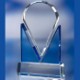 Picture of BLUE & CLEAR TRANSPARENT GLASS AWARD TROPHY