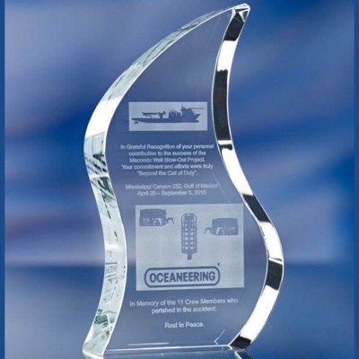 Picture of FLAME GLASS AWARD TROPHY.