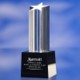 Picture of STAR COLUMN AWARD TROPHY  with Black Glass Base