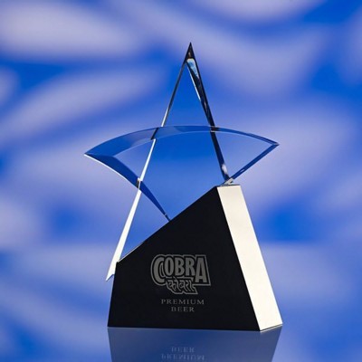 Picture of METAL & GLASS STAR AWARD TROPHY.