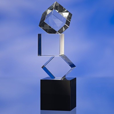 Picture of BUILDING BLOCKS GLASS AWARD TROPHY
