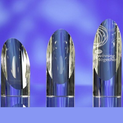 Picture of CUT CYLINDER GLASS AWARD TROPHY