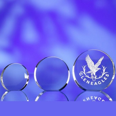 Picture of ROUND GLASS AWARD TROPHY.