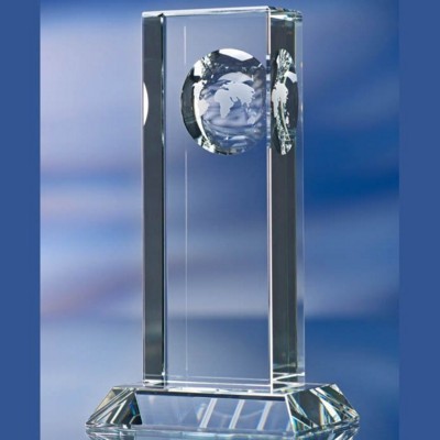 Picture of EMBEDDED GLOBE GLASS AWARD TROPHY