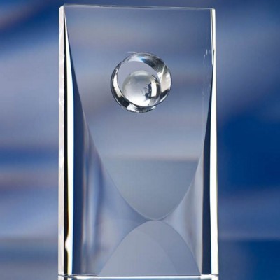 Picture of SPHERE IN TOWER GLASS AWARD TROPHY.