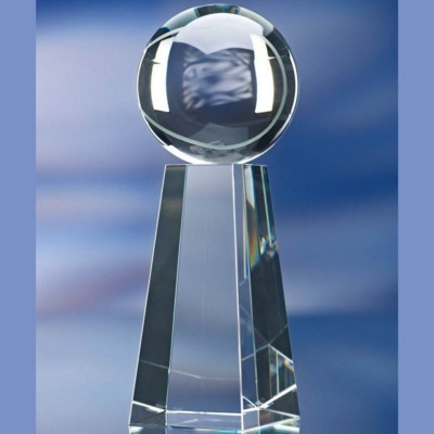 Picture of SPHERE ON TALL BASE GLASS AWARD TROPHY