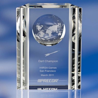 Picture of EMBEDDED GLOBE GLASS AWARD TROPHY