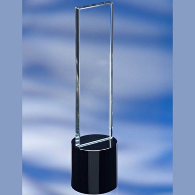 Picture of SLIM GLASS AWARD TROPHY with Cylindrical Base.