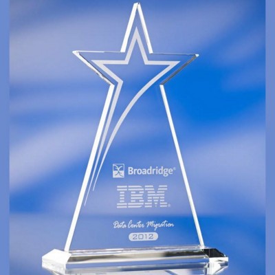 Picture of GLASS STAR AWARD TROPHY.