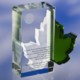 Picture of CLEAR TRANSPARENT GLASS AWARD TROPHY