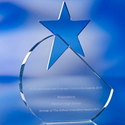 Picture of GLASS STAR AWARD TROPHY.