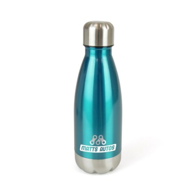 Picture of ASHFORD STAINLESS STEEL METAL DRINK BOTTLE in Cyan