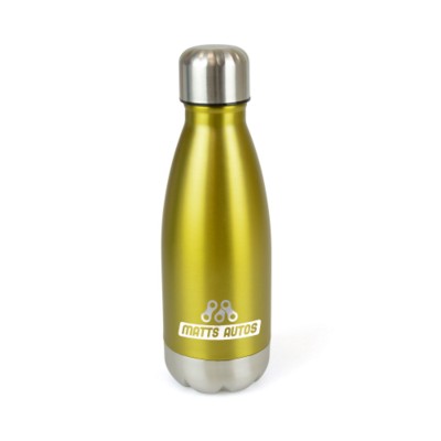 Picture of ASHFORD STAINLESS STEEL METAL DRINK BOTTLE in Yellow.