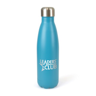 Picture of ASHFORD POP STAINLESS STEEL METAL DRINK BOTTLE in Cyan.