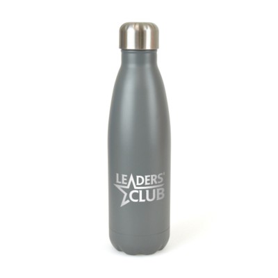 Picture of ASHFORD POP STAINLESS STEEL METAL DRINK BOTTLE in Grey.