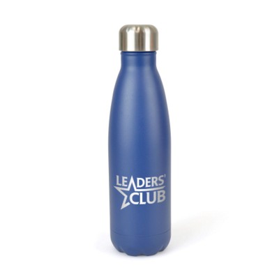 Picture of ASHFORD POP STAINLESS STEEL METAL DRINK BOTTLE in Navy Blue.