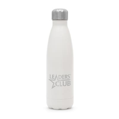 Picture of ASHFORD POP STAINLESS STEEL METAL DRINK BOTTLE in White.