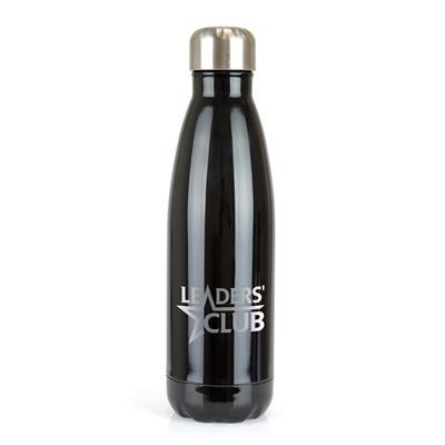 Picture of ASHFORD SHINE STAINLESS STEEL METAL DRINK BOTTLE in Black