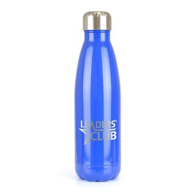 Picture of ASHFORD SHINE STAINLESS STEEL METAL DRINK BOTTLE in Royal Blue.