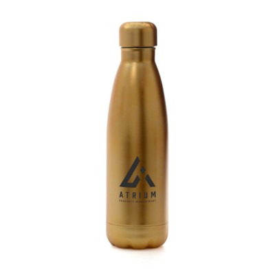 Picture of ASHFORD GOLD STAINLESS STEEL METAL DRINK BOTTLE.