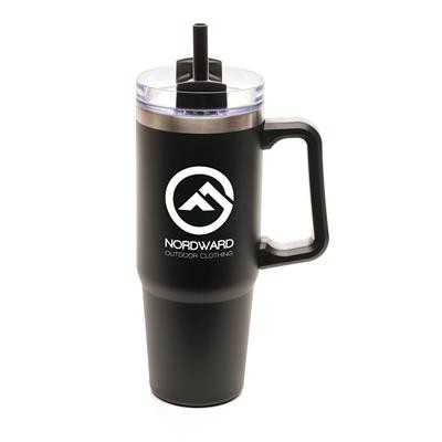 Picture of EVEREST GO 900ML TRAVEL MUG in Black