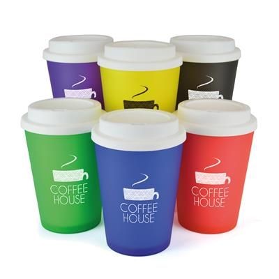 Picture of HADDON COLOUR PP PLASTIC TAKE OUT MUG.