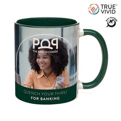 Picture of CAMBRIDGE TWO-TONE FULL COLOUR MUG in Dark Green