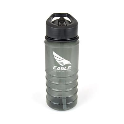 Picture of CHARLIE 550ML SINGLE WALLED TRANSLUCENT BLACK PET PLASTIC DRINK BOTTLE