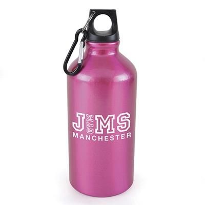 Picture of POLLOCK GLOSSY 550ML SPORTS BOTTLE in Pink.