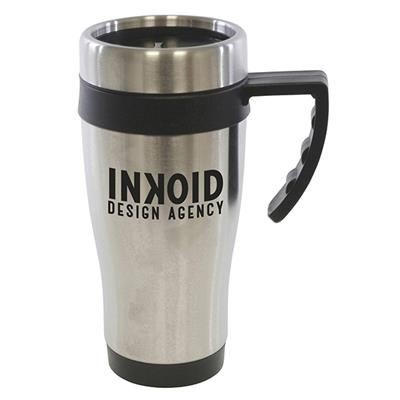 Picture of OREGON STAINLESS STEEL METAL TRAVE MUG in Black