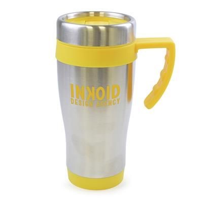 Picture of OREGON STAINLESS STEEL METAL TRAVE MUG in Yellow