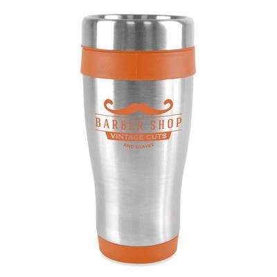 Picture of ANCOATS STAINLESS STEEL METAL TUMBLER with Amber Trim.