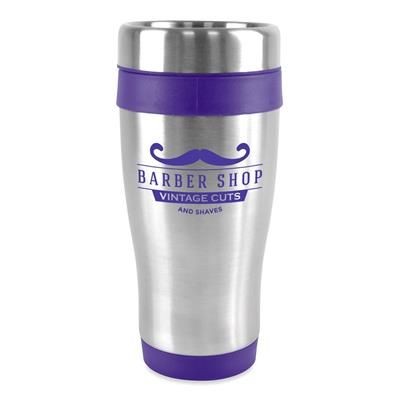 Picture of ANCOATS STAINLESS STEEL METAL TUMBLER with Purple Trim