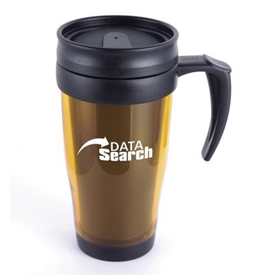 Picture of MARCO PLASTIC TRAVEL MUG in Amber