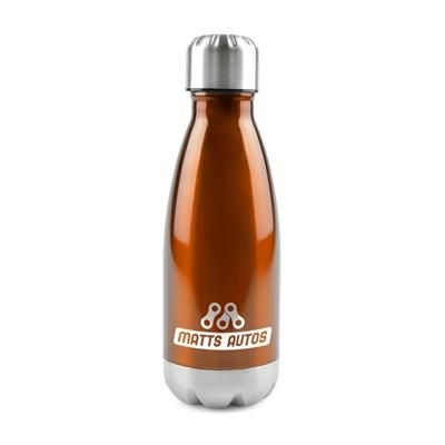 Picture of ASHFORD STAINLESS STEEL METAL DRINK BOTTLE in Amber.