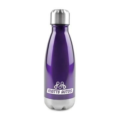 Picture of ASHFORD STAINLESS STEEL METAL DRINK BOTTLE in Purple.